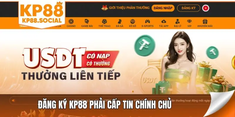 Đăng ký KP88 phải cấp tin chính chủ